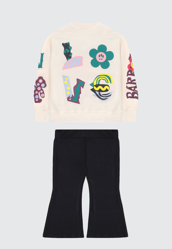 BARROW BABY SET FELPA E FLARE LEGGINS