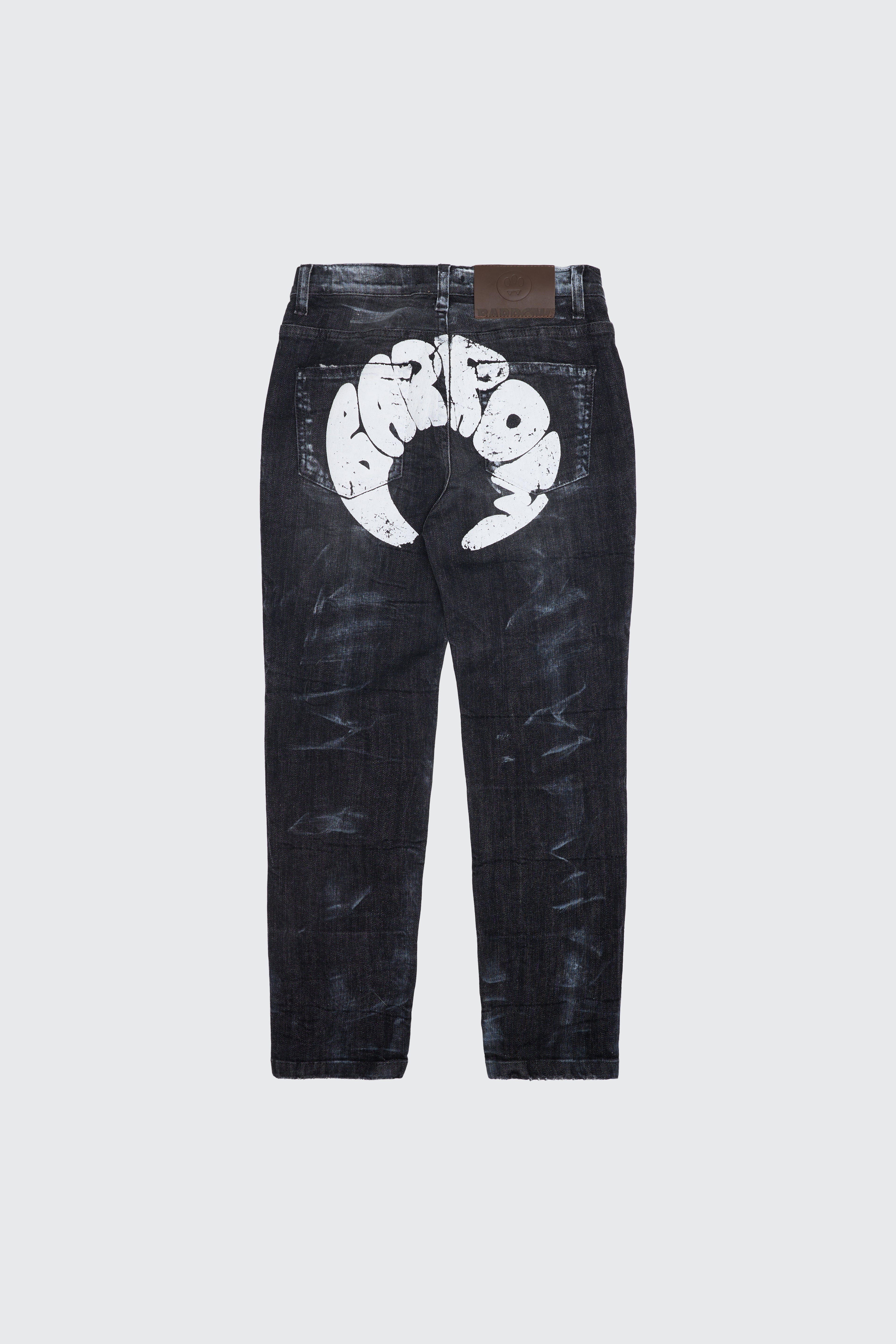 WASHED SKINNY JEANS WITH MAXI LOGO