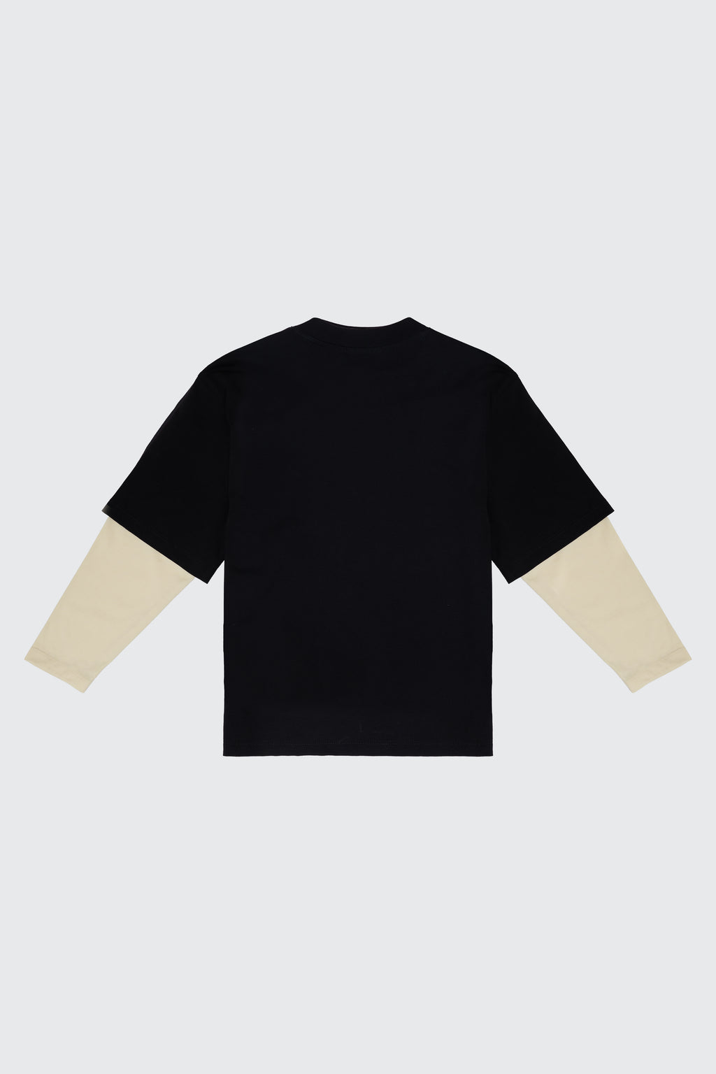 DOUBLE SLEEVE EFFECT TEDDY T-SHIRT
