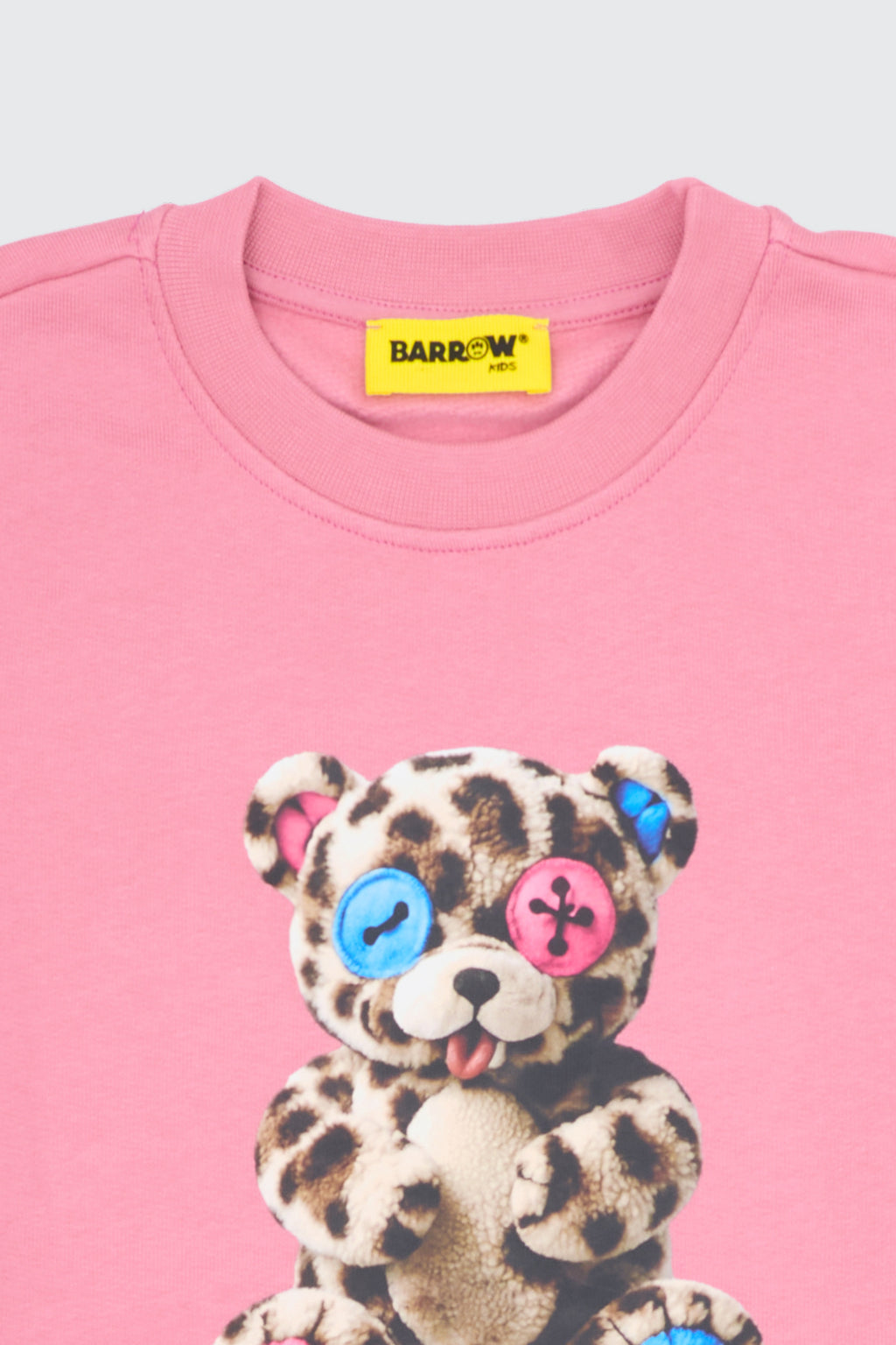 CROPPED TEDDY ANIMAL PRINT SWEATSHIRT