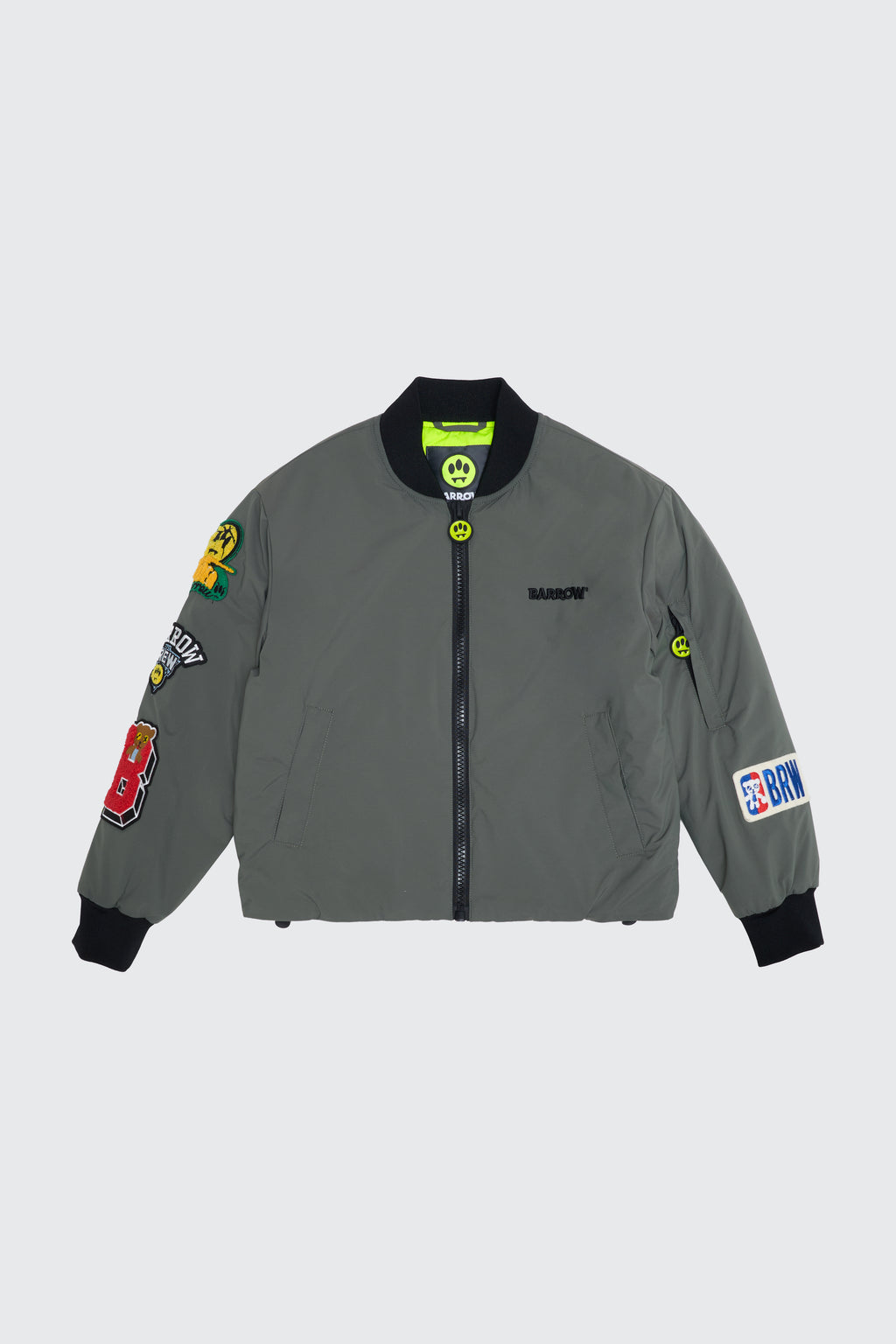 CAZADORA BOMBER PLUMAS PARCHE LOGO