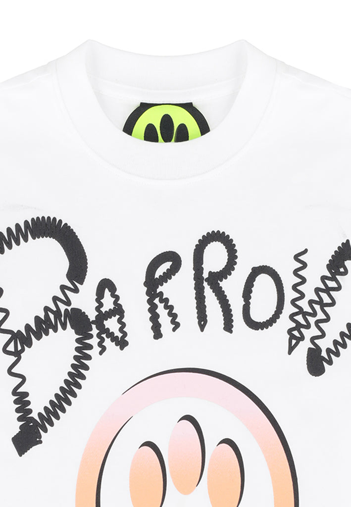 BARROW KIDS CROPPED T-SHIRT SMILEY