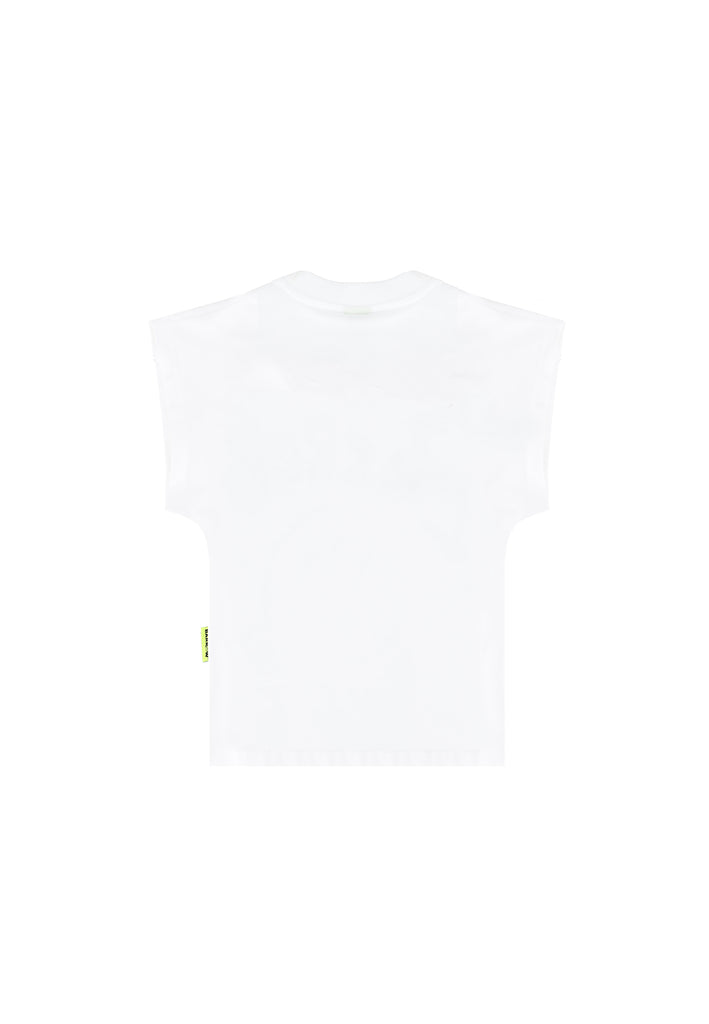 BARROW KIDS CROPPED T-SHIRT SMILEY