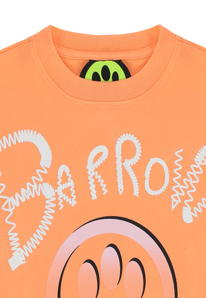BARROW KIDS CROPPED T-SHIRT SMILEY