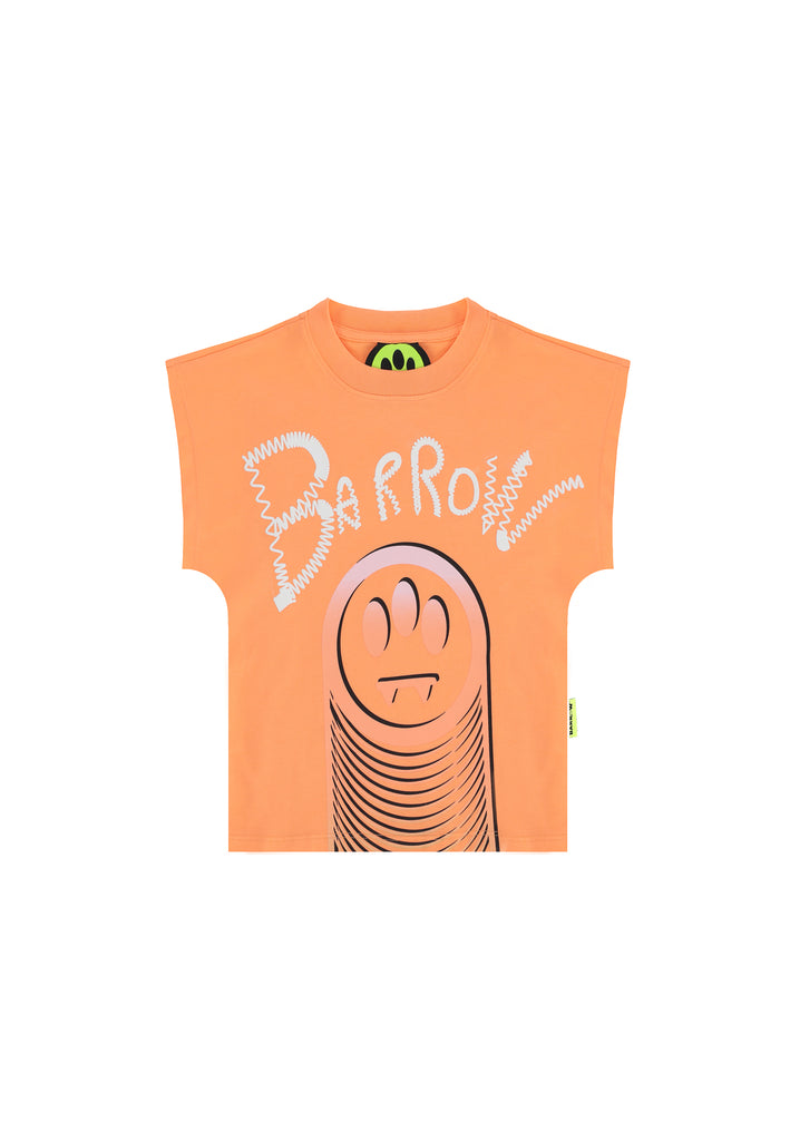 BARROW KIDS CROPPED T-SHIRT SMILEY