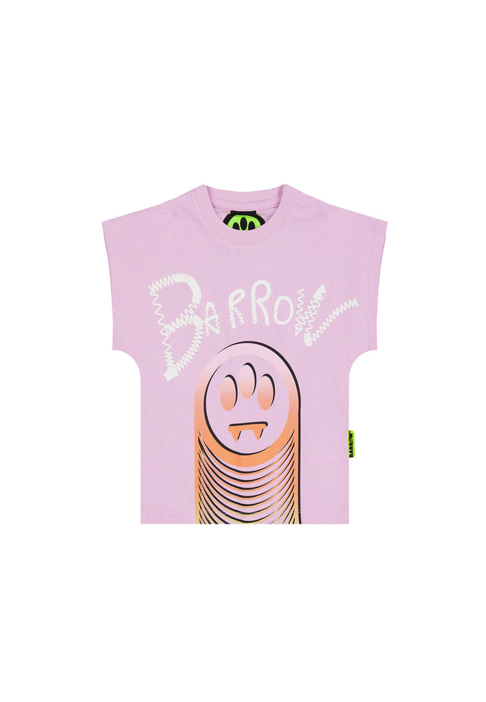 BARROW KIDS CROPPED T-SHIRT SMILEY