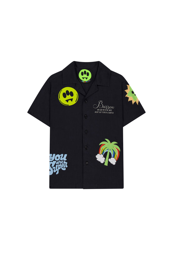 BARROW KIDS CAMICIA IN POPELINE PATCHES