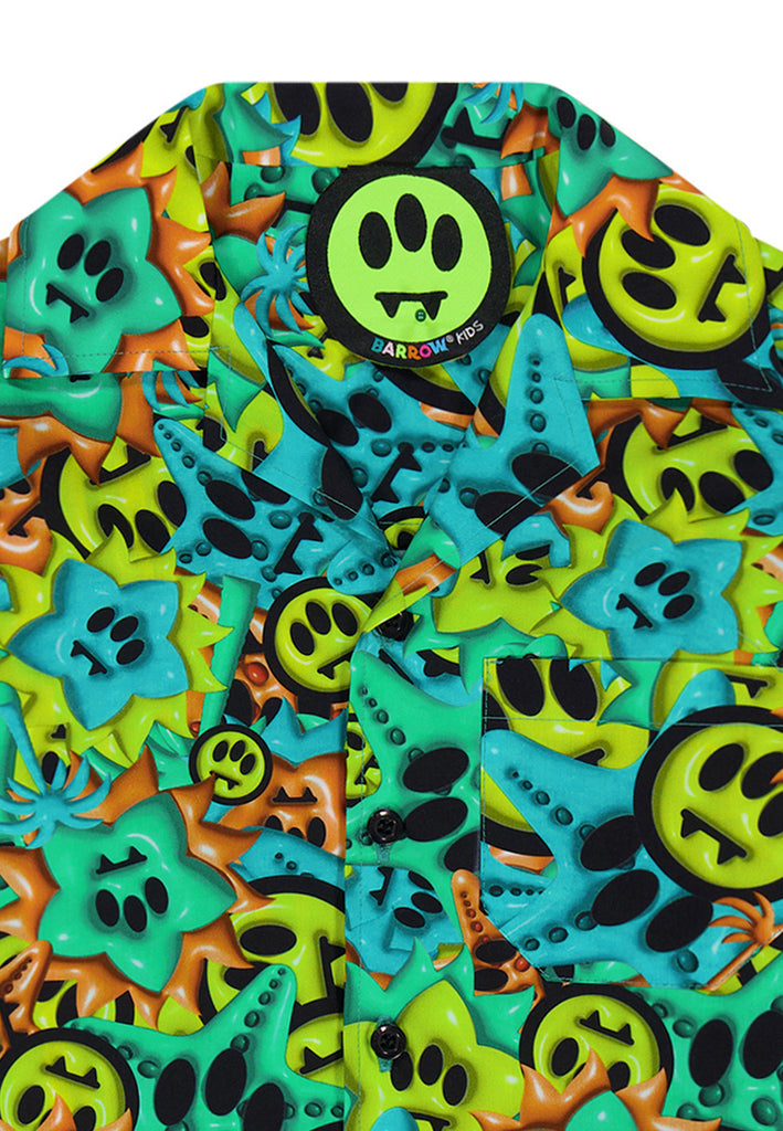 BARROW KIDS CAMICIA IN POPELINE MULTIPRINT