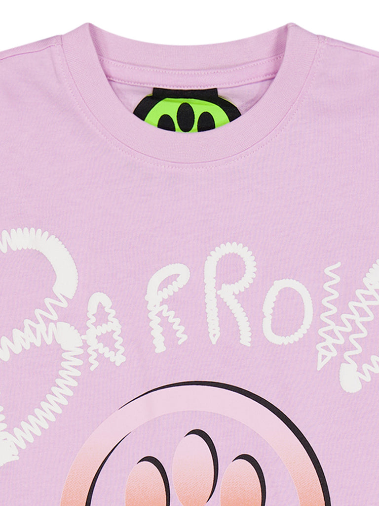 BARROW KIDS CROPPED T-SHIRT SMILEY