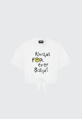 BARROW KIDS CROPPED T-SHIRT TEDDY MULTICOLOR