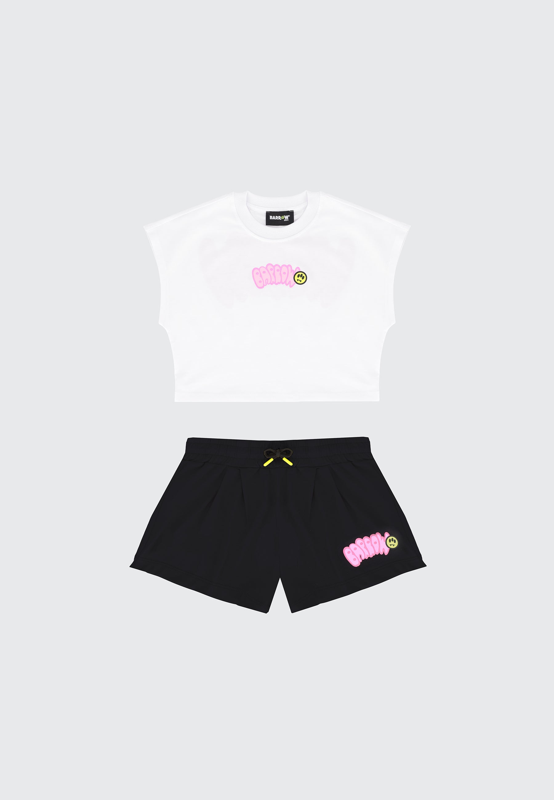 BOBBLE CROP TOP/SHORTS SET