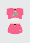 BARROW KIDS SET CROPPED T-SHIRT/SHORTS LOVE TEAM