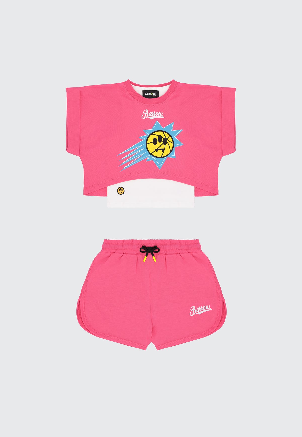 LOVE TEAM CROPPED T-SHIRT/SHORTS SET