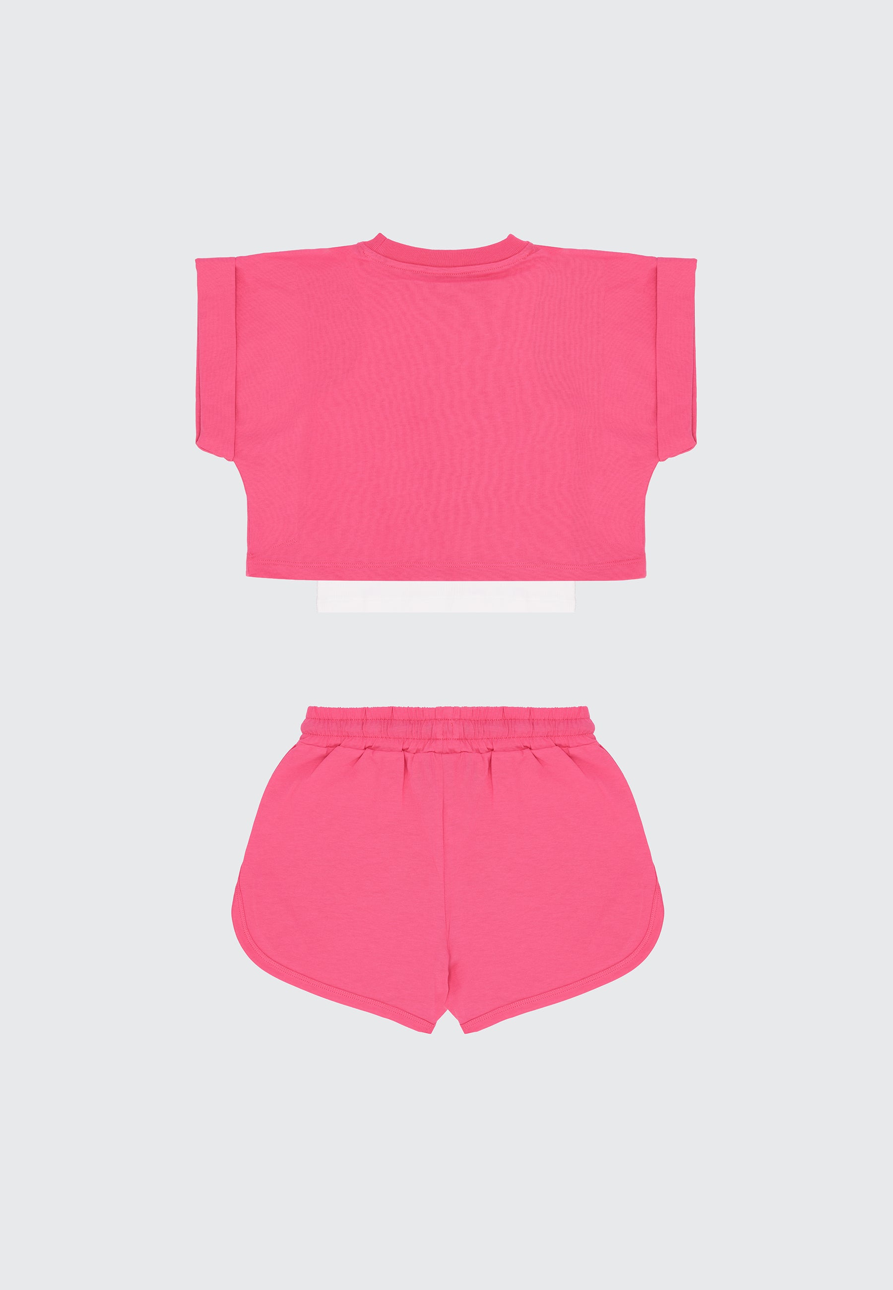 LOVE TEAM CROPPED T-SHIRT/SHORTS SET