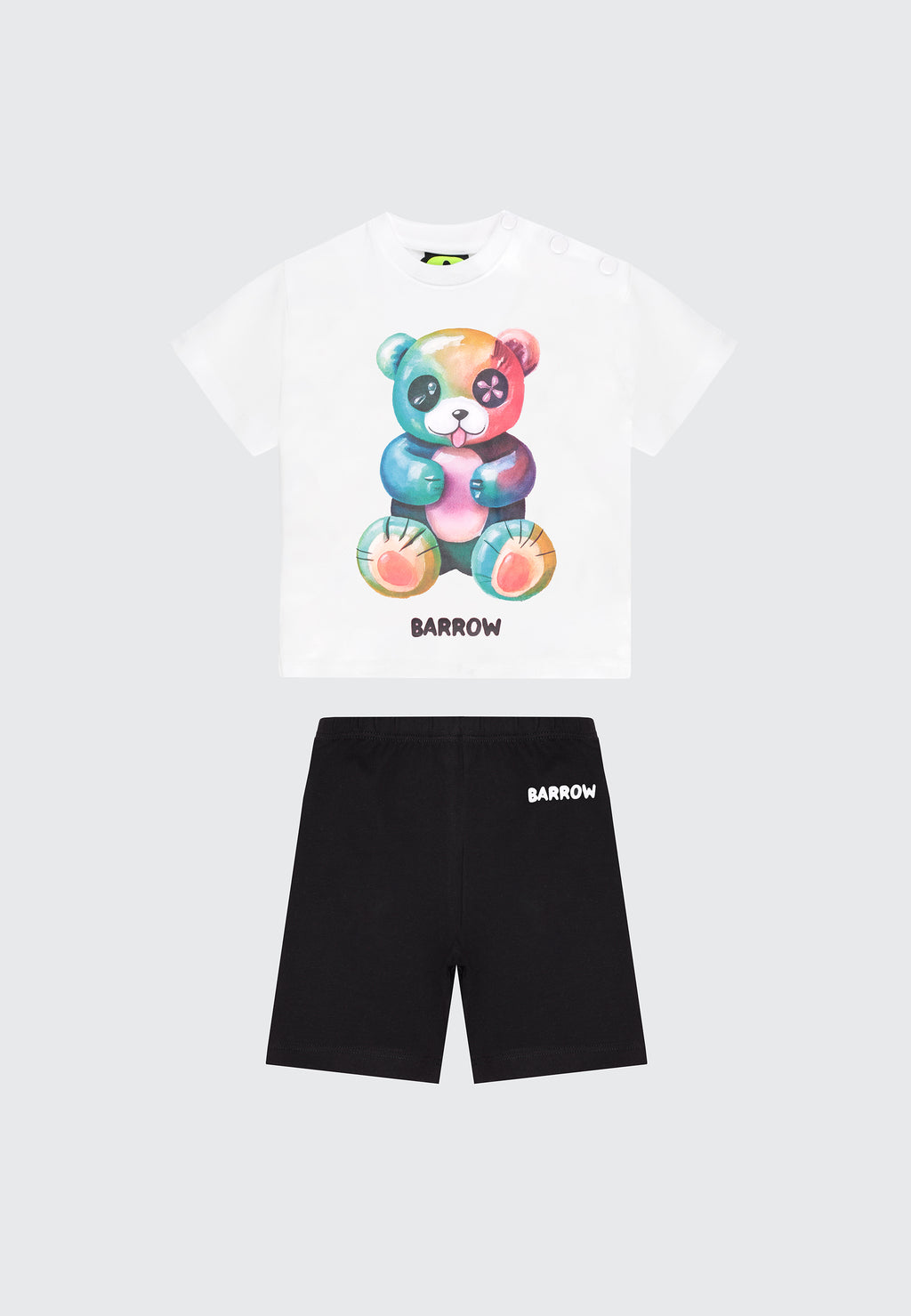 NEWBORN GIRL MULTICOLOR T-SHIRT/CYCLING SET
