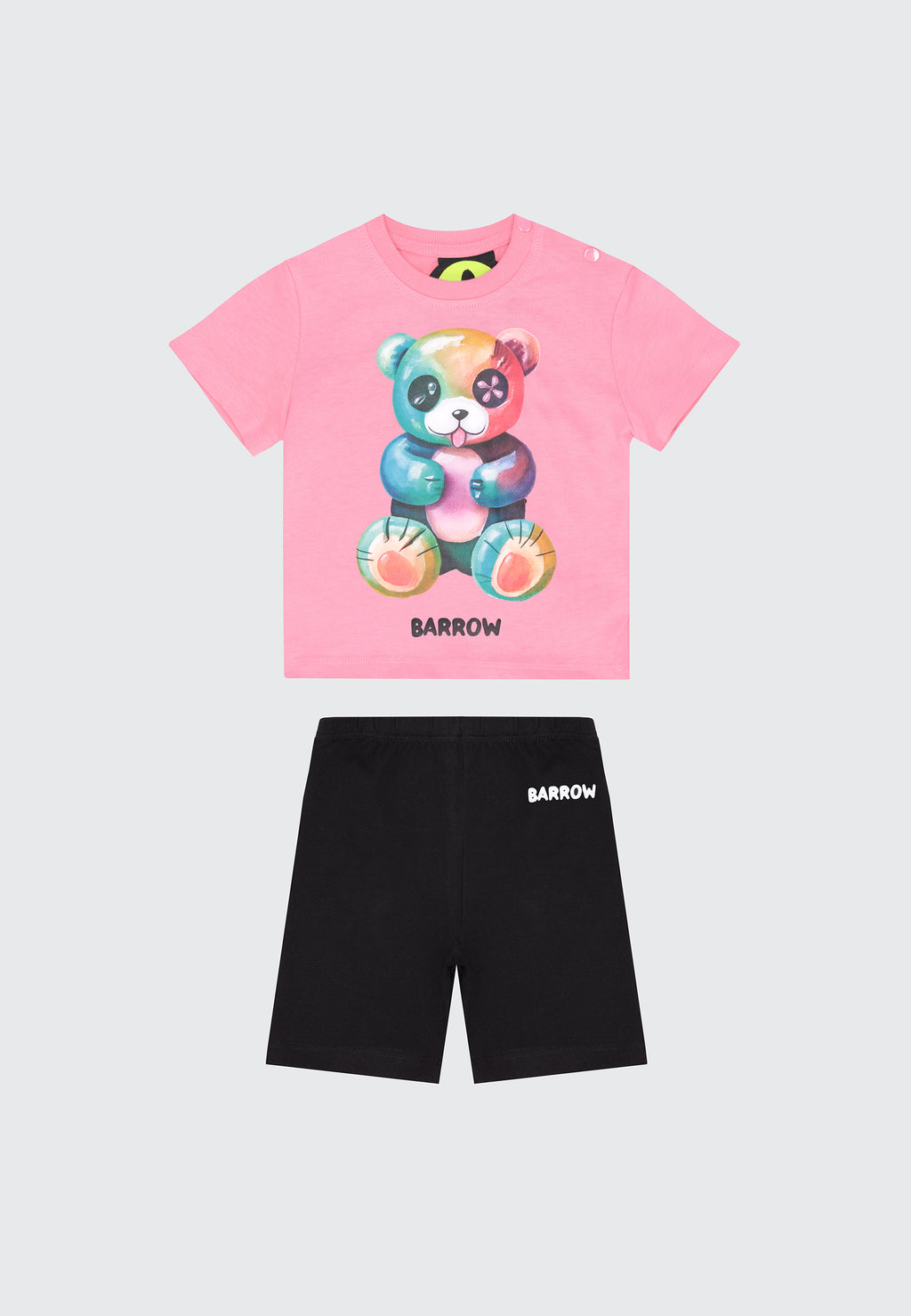 NEWBORN GIRL MULTICOLOR T-SHIRT/CYCLING SET